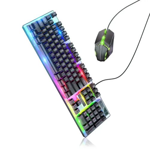 Игровая клавиатура с мышкой Hoco GM18, проводная, с RGB подсветкой, клавиатура 104 кнопки - фото 2
