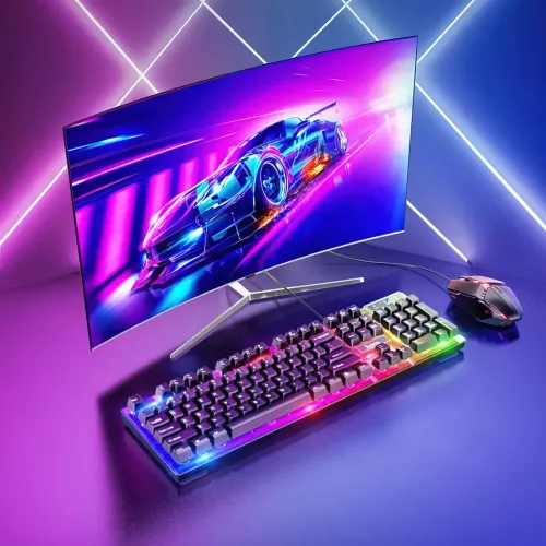 Игровая клавиатура с мышкой Hoco GM18, проводная, с RGB подсветкой, клавиатура 104 кнопки - фото 7