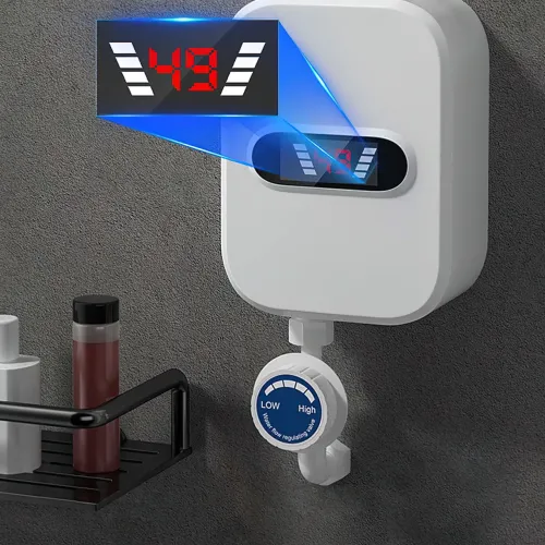 Проточный водонагреватель Delimano RX-021 с душем и экраном, 3500 Вт, LCD дисплей, нагрев за 3 секунды - фото 5