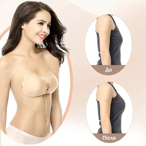 Бюстгальтер невидимка Fly Bra, без бретелек, бесшовный, с Push-Up, размеры A,B,C - фото 2