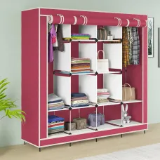 Складной каркасный тканевый шкаф Storage Wardrobe 88170, 12 секций, 170х45х175