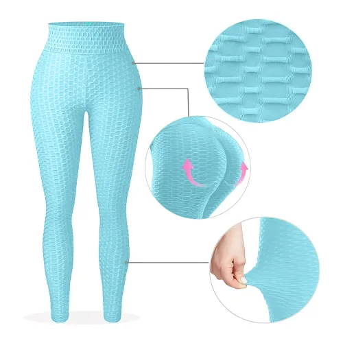 Леггнисы для фитнеса LiFit&Fashion LG-078, L, XL, 2XL, розовый, бирюзовый - фото 5