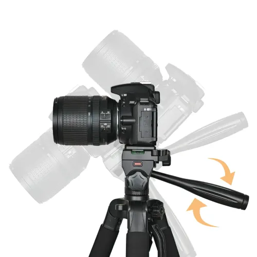 Штатив JIADUODUO Т-1700, треног 1.7 м, нагрузка до 3 кг, с пузырьковым уровнем, алюминиевый - фото 3