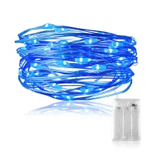 Светодиодная гирлянда на батарейках RD-302, 10 метров, 100 LED, разные цвета Синий