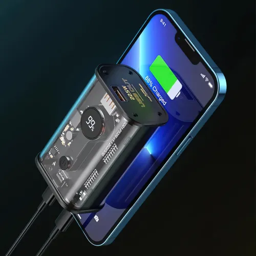 Портативное зарядное устройство LENYES PX152D с огнеупорным корпусом, 10000 мА/ч, USB-A, Type-C - фото 2