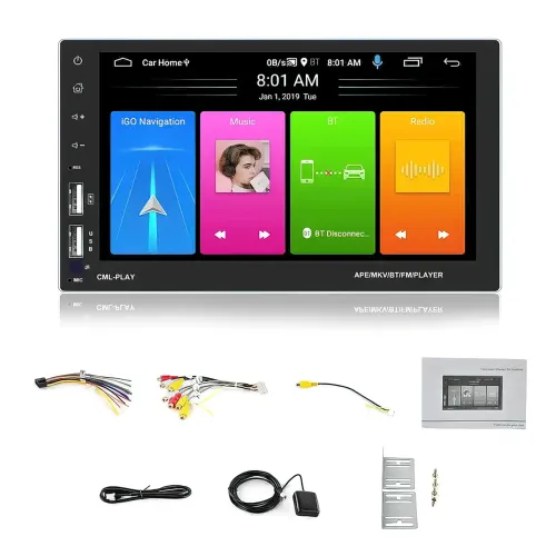 Автомагнитола PI-8708U, 7, 2DIN, GPS, Android 10.1, Wi-Fi, Bluetooth, USB, 16 Гб - фото 4