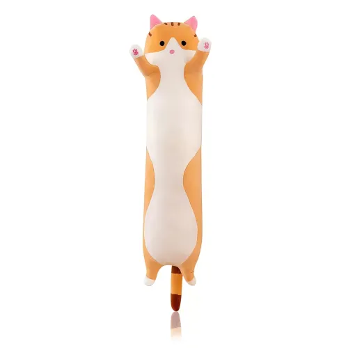Мягкая игрушка Кот Батон, 110 см, из плюша и хлопка, рыжий - фото 5