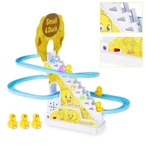 Интерактивная игра Утиная трасса Small Duck, горка эскалатор, музыкальная, 3 утят, на батарейках АА - фото 2