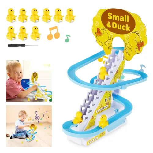 Интерактивная игра Утиная трасса Small Duck, горка эскалатор, музыкальная, 3 утят, на батарейках АА - фото 7