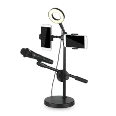 Кольцевая LED лампа Youtuber HA-12, 9 см, 10 Вт, от USB, с подставкой для микрофона и телефона