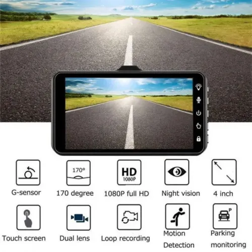 Автомобильный видеорегистратор Full hd на две камеры. BT 100 - фото 3