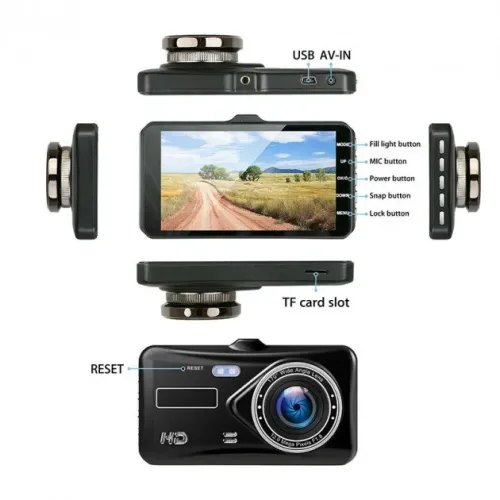 Автомобильный видеорегистратор Full hd на две камеры. BT 100 - фото 4