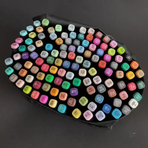 Набор профессиональных двухсторонних маркеров для скетчинга TOUCH Multicolor 120 цветов. - фото 4