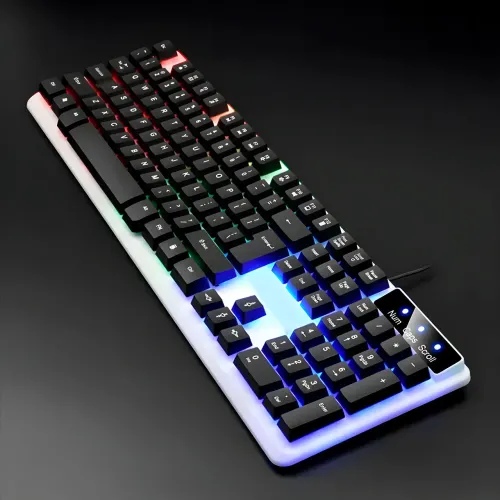 Комплект ігрової клавіатури + миші KEYBOARD KM-5003, C RGB-підсвіткою, - фото 3