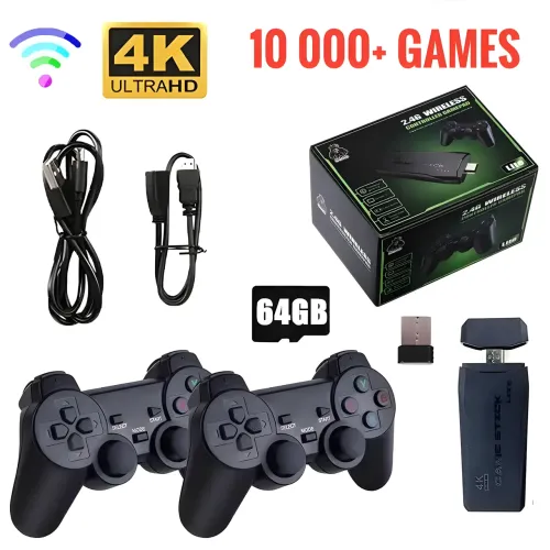 Игровая приставка Mini Game Stick 4K HDMI M8, 10000+ Игр, 64gb + 2 беспроводных джойстика - фото 7