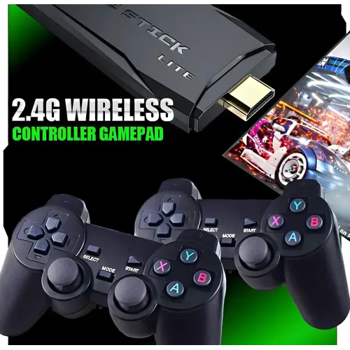 Игровая приставка Mini Game Stick 4K HDMI M8, 10000+ Игр, 64gb + 2 беспроводных джойстика - фото 6