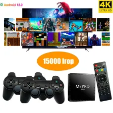 Игровая приставка M8 Pro Mini Retro Games Box 64Gb, 15000 Игр, 2 беспроводных джойстика