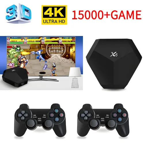 Игровая приставка GAME X6 4k 64Gb, 15000 Ретро Игр, 2 беспроводных джойстика - фото 3
