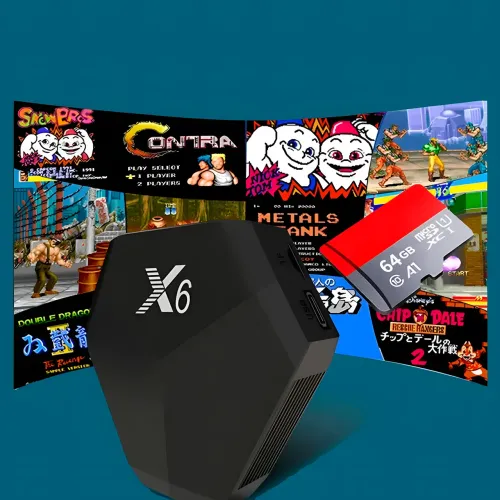 Игровая приставка GAME X6 4k 64Gb, 15000 Ретро Игр, 2 беспроводных джойстика - фото 5