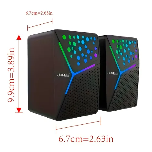 Колонки для компьютера и ноутбука JEDEL S554 RGB 2.0 USB, 6вт, С подсветкой - фото 5