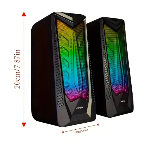 Колонки для компьютера и ноутбука JEDEL S524 RGB 2.0, С RGB подсветкой, 6 вт - фото 3