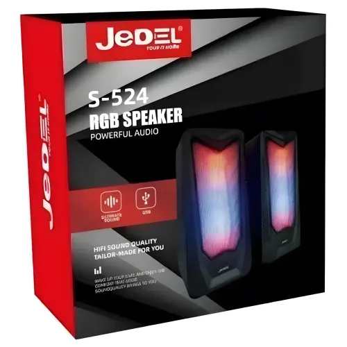 Колонки для компьютера и ноутбука JEDEL S524 RGB 2.0, С RGB подсветкой, 6 вт - фото 5
