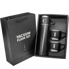 Термос с вакуумной изоляцией, Подарочный набор с 2 чашкам (500 мл )Vacuum flask set