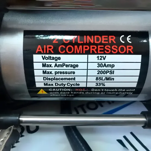 Компресор автомобільний двопоршневий Air Compressor 12v 628-4x4 - фото 8