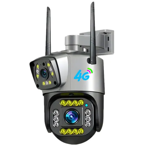Уличная Видео камера работающая через 4G с двумя линзами SC03 V380pro
