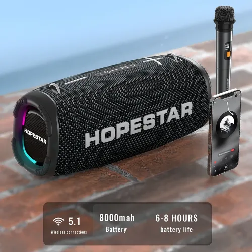 Бездротова колонка Hopestar A6 Max, 80 W, 12000 mAh Камуфляж - фото 4