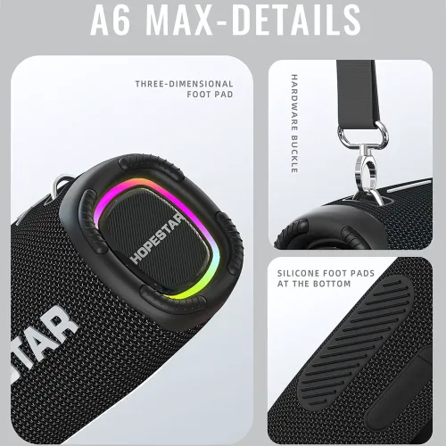 Бездротова колонка Hopestar A6 Max, 80 W, 12000 mAh Червоний - фото 3