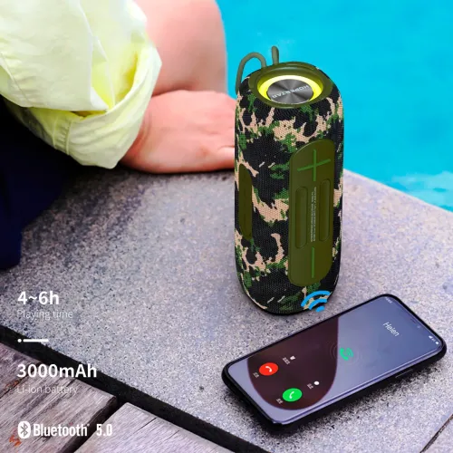 Портативна бездротова Колонка Hopestar P32, 20w, 3000 mAh, Вологозахищена Ipx 7 Сірий - фото 5
