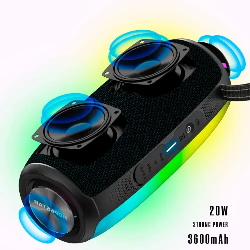 Бездротова вологозахищена колонка Hopestar p40 Pro, 20 W, 3600 mAh Сірий - фото 6