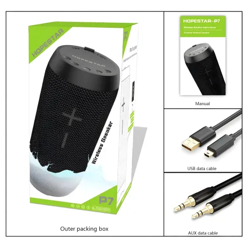 Портативна Bluetooth-колонка Hopestar P7, 10w, 2000 mAh, вологозахищена Блакитний - фото 7