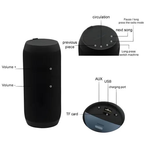 Портативна Bluetooth-колонка Hopestar P7, 10w, 2000 mAh, вологозахищена Сірий - фото 4