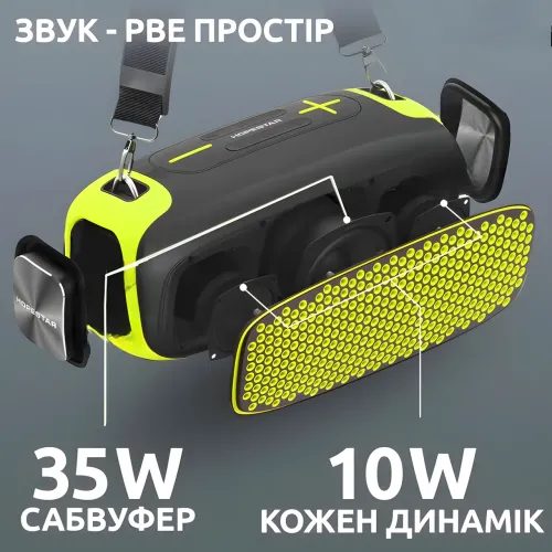 Колонка портативна бездротова Hopestar A30, 55 W, Вологозахищена - фото 8
