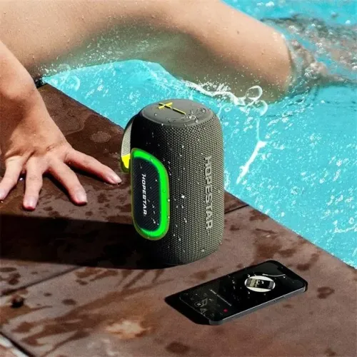 Колонка бездротова маленька Hopestar p65, 20 W, 3000 mAh, вологозахищена Ipx 6 - фото 6