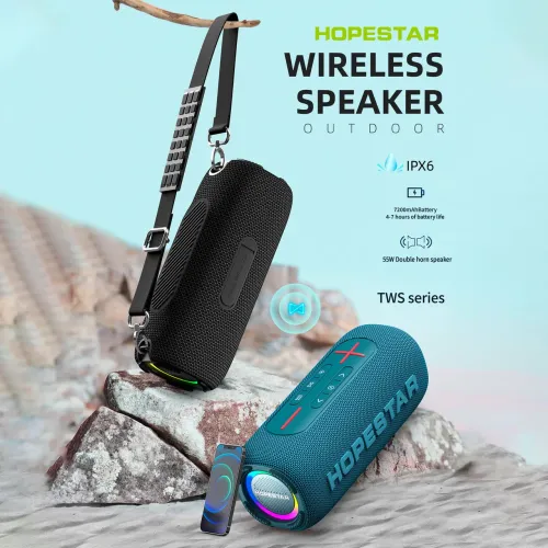 Портативна бездротова колонка Hopestar P32max, 55 W, 8800 mAh, Захист від вологи Ipx 7 - фото 6