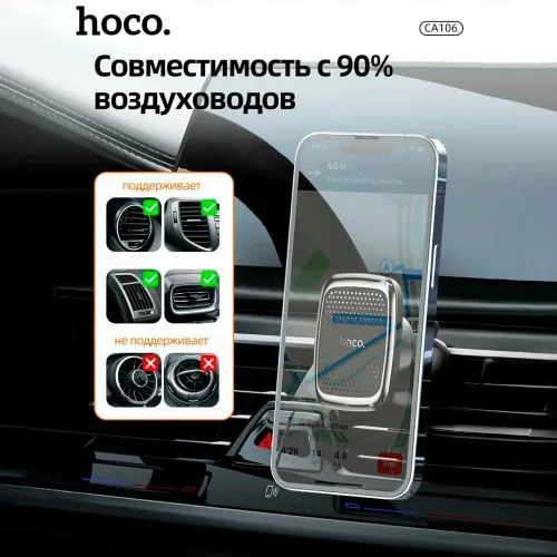 Магнітний тримач для телефона в автомобіль HOCO CA106 Air - фото 6