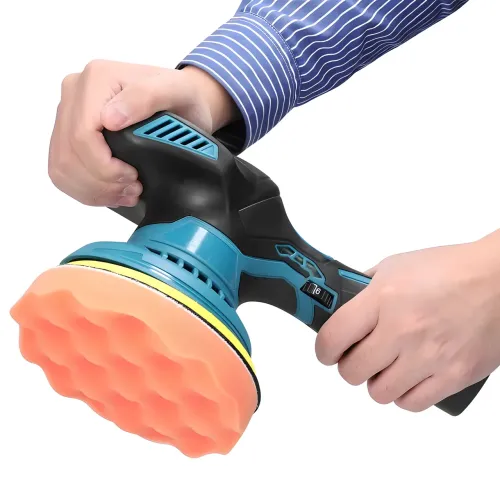 Полировальная машинка Waxing Polisher YK49 аккумуляторная с насадками 1250W, Шлифовальная машинка - фото 4
