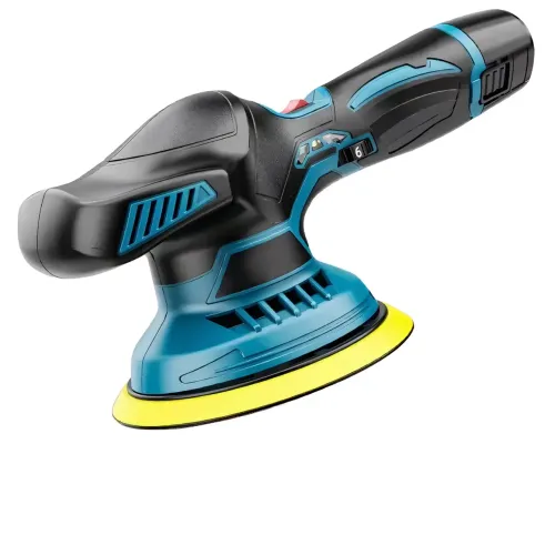 Полировальная машинка Waxing Polisher YK49 аккумуляторная с насадками 1250W, Шлифовальная машинка - фото 2