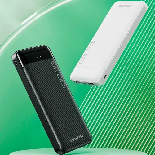 Портативное зарядное устройство Power Bank Awei P37K 10000mah - фото 3
