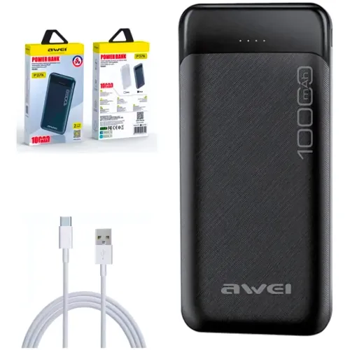 Портативное зарядное устройство Power Bank Awei P37K 10000mah - фото 8