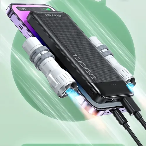 Портативное зарядное устройство Power Bank Awei P37K 10000mah - фото 4