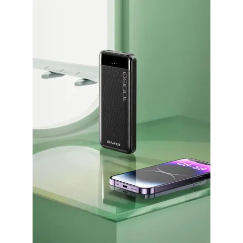 Портативное зарядное устройство Power Bank Awei P37K 10000mah - фото 5