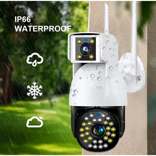Камера видеонаблюдения уличная, WIFI DUAL CAMERA P12 IP 360/90 V380PRO 3+3.0mp - фото 2