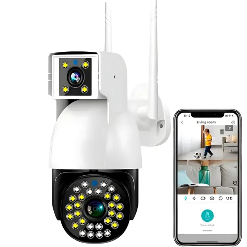 Камера видеонаблюдения уличная, WIFI DUAL CAMERA P12 IP 360/90 V380PRO 3+3.0mp