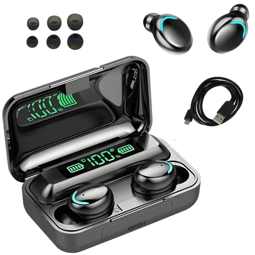 Бездротові Bluetooth-навушники TWS BTH-F-5 2000 мА·год чорні - фото 9
