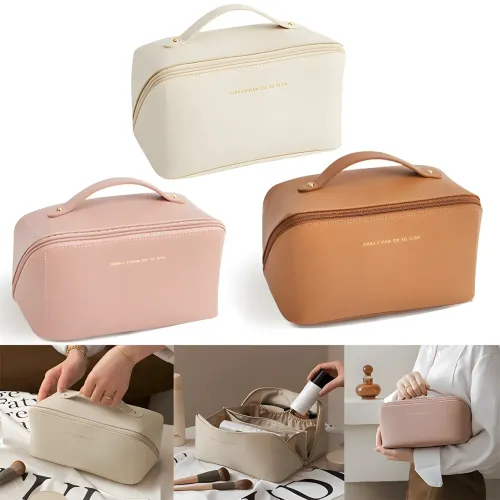Містка косметичка, органайзер Make UP BAG Brown - фото 4