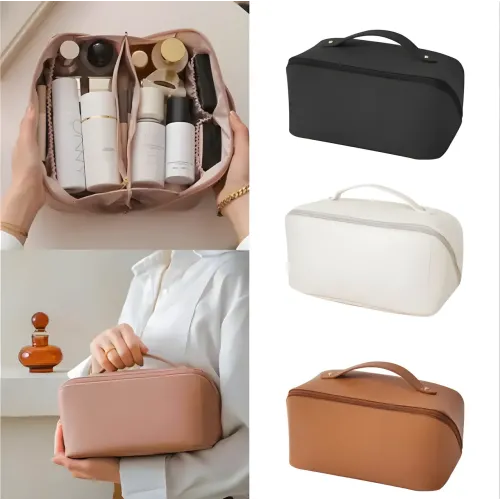 Містка косметичка, органайзер Make UP BAG Brown - фото 7